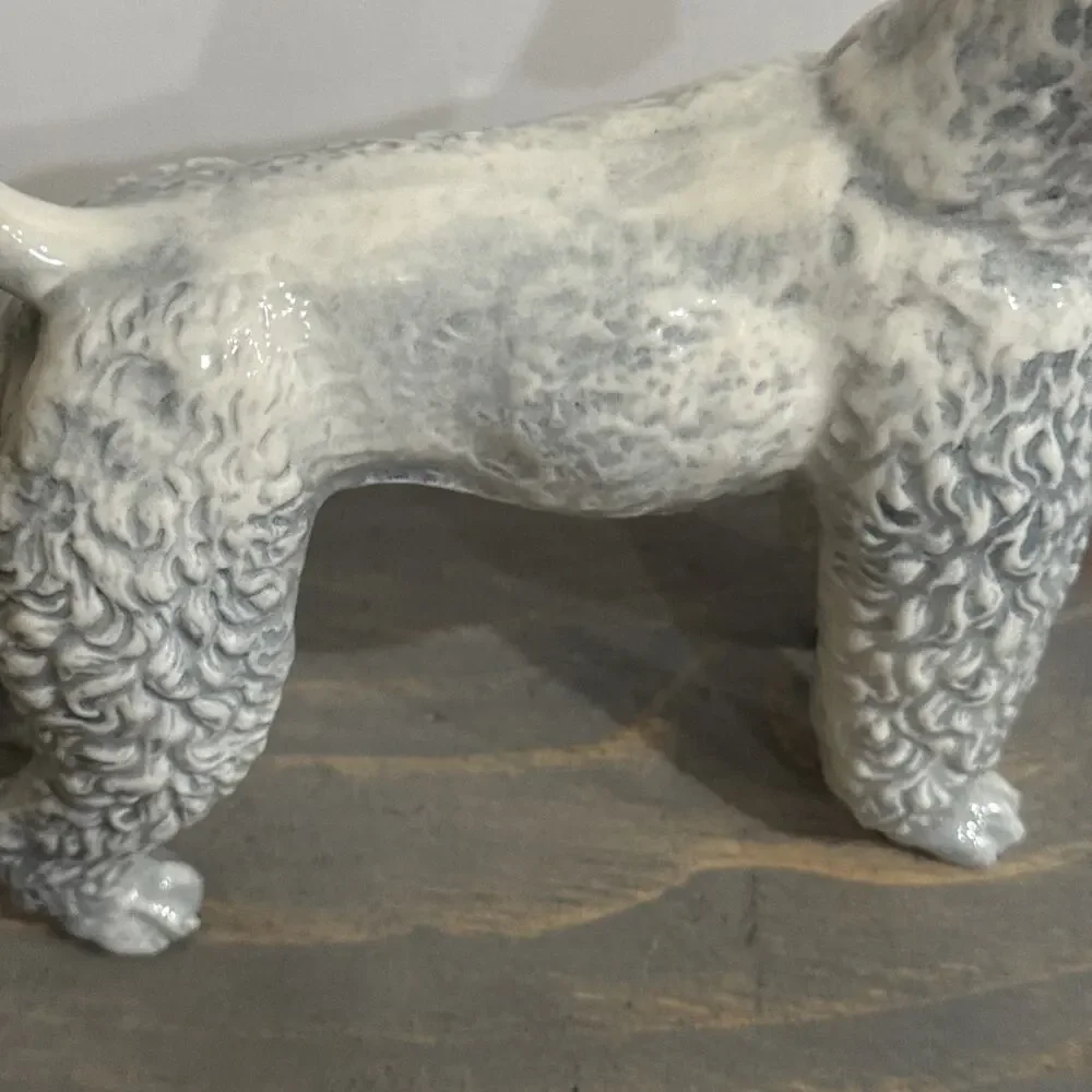 Excellent KERAMOS Wien Vienna Austria Blue STANDARD POODLE Dog Figurine Rare